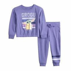 Disney/Jumping Beans Disney's Girls 4-12 Star Wars Grogu AKA Baby Yoda Top & Jogger Set By Jumping Beans®