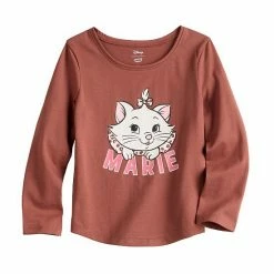 Disney/Jumping Beans Toddler Girl Disney The Aristocats Marie Long Sleeve Shirttail Graphic Tee By Jumping Beans®