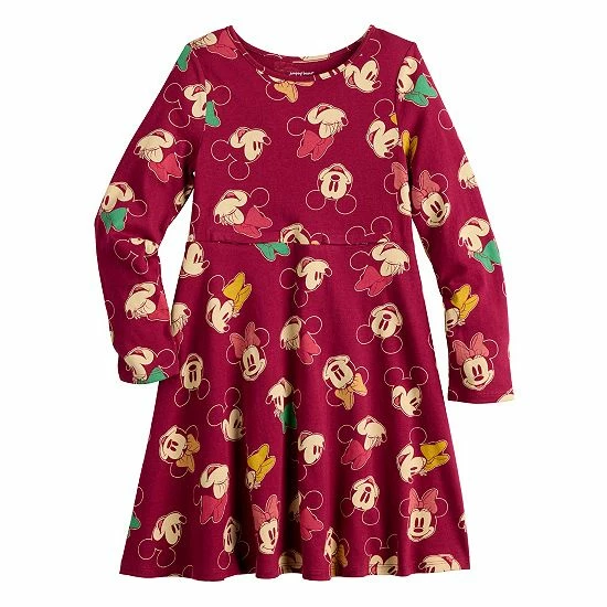 Disney/Jumping Beans Girls 4-12 Disney Mickey & Minnie Mouse Adaptive Easy Dressing & Abdominal Access Long Sleeve Dress By Jumping Beans® 3 Disney/Jumping Beans Girls 4-12 Disney Mickey & Minnie Mouse Adaptive Easy Dressing & Abdominal Access Long Sleeve Dress By Jumping Beans®
