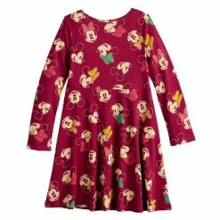 Disney/Jumping Beans Toddler Girl Disney Mickey & Minnie Mouse Adaptive Easy Dressing & Abdominal Access A-Line Dress By Jumping Beans®