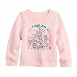 Disney/Jumping Beans Girls 4-12 Disney Princesses Adaptive Sensory Friendly Crewneck Graphic Sweatshirt By Jumping Beans®