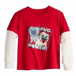 Disney/Jumping Beans Toddler Boy Disney Puppy Dog Pals "Pug Power" Thermal Sleeve Graphic Skater Tee By Jumping Beans®