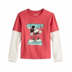Disney/Jumping Beans Boys 4-12 Disney Mickey Mouse Thermal Sleeve Graphic Skater Tee By Jumping Beans®