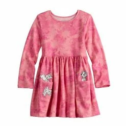 Disney/Jumping Beans Toddler Girl Disney 101 Dalmatians Tie Dye Long Sleeve Core Knit Dress By Jumping Beans®