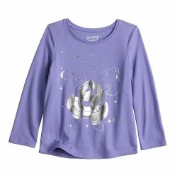 Disney/Jumping Beans Girls 4-12 Disney Adaptive Minnie Mouse Long Sleeve Metallic Graphic Tee By Jumping Beans®