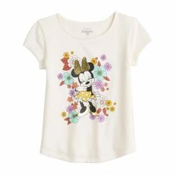 Disney/Jumping Beans Girls 4-12 Disney Minnie Mouse Floral Adaptive Easy Dressing & Abdominal Access Graphic Tee By Jumping Beans®
