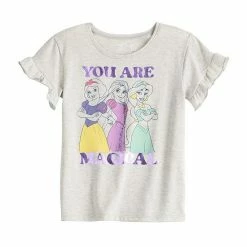 Disney/Jumping Beans Girls 4-12 Disney Princesses "You Are Magical" Ruffle Sleeve Graphic Tee By Jumping Beans®