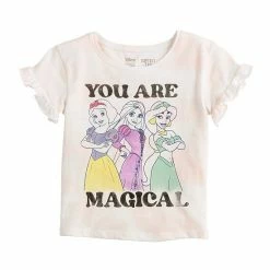 Disney/Jumping Beans Toddler Girl Disney Princesses "You Are Magical" Ruffle Sleeve Graphic Tee By Jumping Beans®