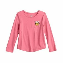 Disney/Jumping Beans Toddler Girl Disney Minnie Mouse Long Sleeve Shirttail Pocket Tee By Jumping Beans®