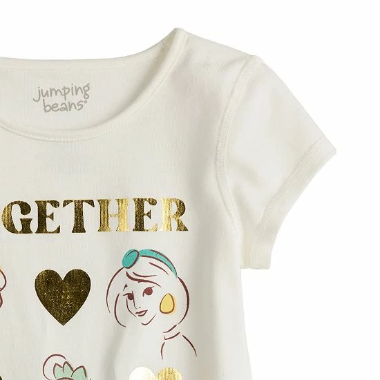 Disney/Jumping Beans Girls 4-12 Disney Princesses Adaptive Sensory Friendly Metallic High-Low Graphic Tee By Jumping Beans® 4 Disney/Jumping Beans Girls 4-12 Disney Princesses Adaptive Sensory Friendly Metallic High-Low Graphic Tee By Jumping Beans® - Image 2