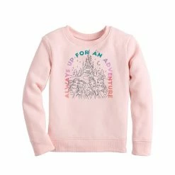 Disney/Jumping Beans Girls 4-12 Disney Princesses "Always Up For An Adventure" Graphic Fleece Sweatshirt By Jumping Beans®