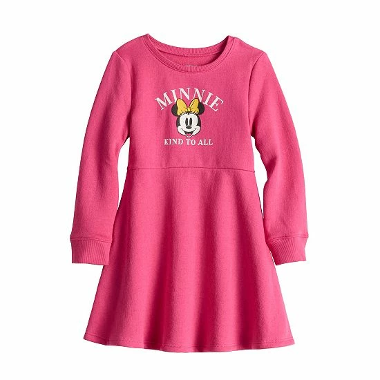 Disney/Jumping Beans Toddler Girl Disney Minnie Mouse "Kind To All" Fleece Long Sleeve Skater Dress By Jumping Beans® 3 Disney/Jumping Beans Toddler Girl Disney Minnie Mouse "Kind To All" Fleece Long Sleeve Skater Dress By Jumping Beans®