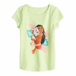 Disney/Jumping Beans Girls 4-12 Disney Moana Adaptive Abdominal Access, Sensory, & Easy Dressing Moana & Pua Double Layer Graphic Tee By Jumping Beans®