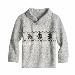 Disney/Jumping Beans Disney's Mickey Mouse Toddler Boy Faire Isle Shawl Collar Sweaterfleece Pullover By Jumping Beans®