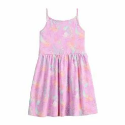 Disney/Jumping Beans Girls 4-12 Disney The Little Mermaid Adaptive Sensory, Easy Dressing, & Abdominal Access Tank Top Skater Dress By Jumping Beans®