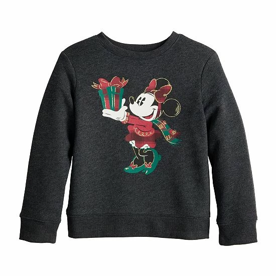 Disney/Jumping Beans Toddler Girl Disney's Minnie Mouse Holiday Sweatshirt By Jumping Beans® 3 Disney/Jumping Beans Toddler Girl Disney's Minnie Mouse Holiday Sweatshirt By Jumping Beans®