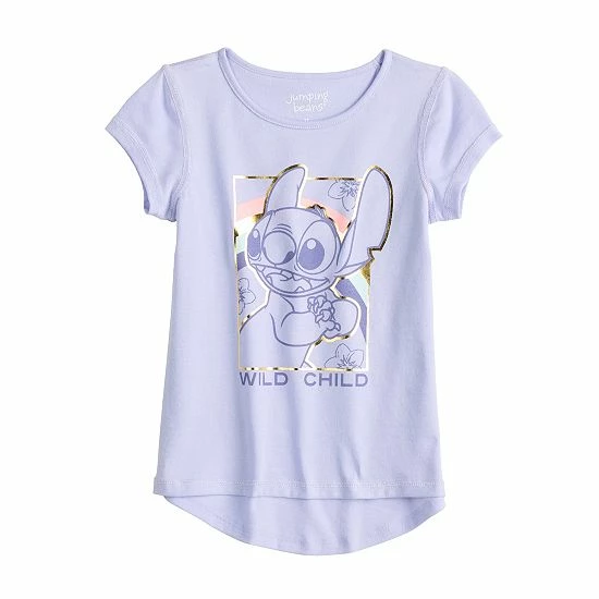 Disney/Jumping Beans Girls 4-12 Disney Lilo & Stitch Adaptive Sensory Friendly High-Low Metallic Graphic Tee By Jumping Beans® 3 Disney/Jumping Beans Girls 4-12 Disney Lilo & Stitch Adaptive Sensory Friendly High-Low Metallic Graphic Tee By Jumping Beans®
