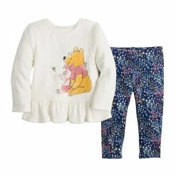 Disney/Jumping Beans Baby Girl Disney Winnie The Pooh Graphic Peplum Top & Leggings Set By Jumping Beans®