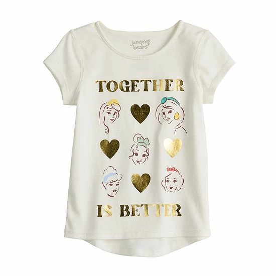 Disney/Jumping Beans Toddler Girl Disney Princesses Adaptive Sensory Friendly High Low Metallic Graphic Tee By Jumping Beans® 3 Disney/Jumping Beans Toddler Girl Disney Princesses Adaptive Sensory Friendly High Low Metallic Graphic Tee By Jumping Beans®