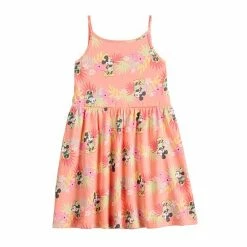 Disney/Jumping Beans Girls 4-12 Disney Mickey Mouse Tropical Print Adaptive Sensory, Easy Dressing, & Abdominal Access Tank Top Skater Dress By Jumping Beans®