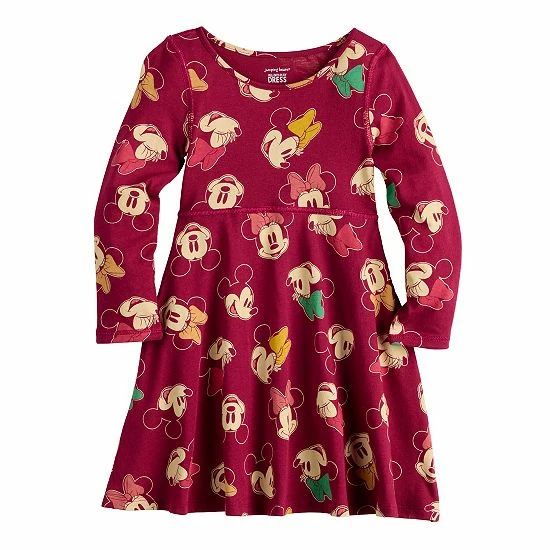 Disney/Jumping Beans Disney's Mickey & Minnie Mouse Girls 4-12 Adaptive Sensory Friendly Long Sleeve Skater Dress By Jumping Beans® 3 Disney/Jumping Beans Disney's Mickey & Minnie Mouse Girls 4-12 Adaptive Sensory Friendly Long Sleeve Skater Dress By Jumping Beans®