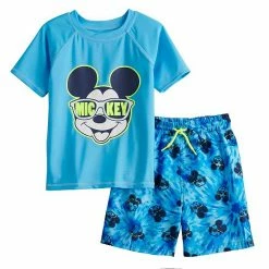 Disney/Jumping Beans Toddler Boy Disney Mickey Mouse Rash Guard Swimsuit Set By Jumping Beans®