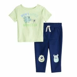 Disney/Jumping Beans Baby Boy Disney / Pixar Monsters Inc. "Mom's Little Monster" Graphic Tee & Pants Set By Jumping Beans®
