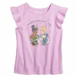 Disney/Jumping Beans Girls 4-12 Disney Princesses Flutter Sleeve Graphic Tee By Jumping Beans® Purple Princess -Disney/Jumping Beans shop unnamed file 638