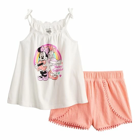 Disney/Jumping Beans Girls 4-12 Disney Minnie Mouse & Daisy Duck "Better Together" Graphic Tank Top & Pompom Shorts Set By Jumping Beans® 3 Disney/Jumping Beans Girls 4-12 Disney Minnie Mouse & Daisy Duck "Better Together" Graphic Tank Top & Pompom Shorts Set By Jumping Beans®