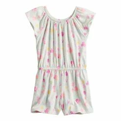 Disney/Jumping Beans Girls 4-12 Disney Minnie Mouse Allover Print Flutter Sleeve Romper By Jumping Beans®
