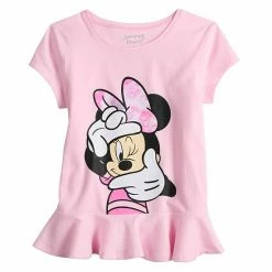 Disney/Jumping Beans Girls 4-12 Disney Minnie Mouse Peplum Graphic Tee By Jumping Beans®