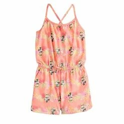 Disney/Jumping Beans Girls 4-12 Disney Mickey Mouse & Minnie Mouse Crossback Cami Romper By Jumping Beans®