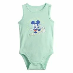 Disney/Jumping Beans Baby Disney Surfing Mickey Mouse Sleeveless Graphic Romper By Jumping Beans®