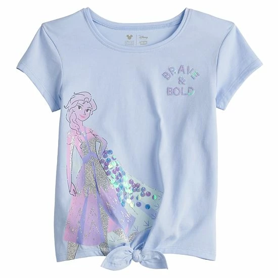 Disney/Jumping Beans Girls 4-12 Disney Frozen Tie Front Graphic Tee By Jumping Beans® Blue Elsa 3 Disney/Jumping Beans Girls 4-12 Disney Frozen Tie Front Graphic Tee By Jumping Beans® Blue Elsa