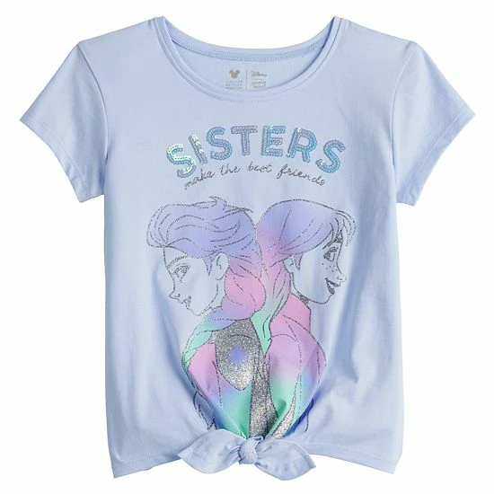 Disney/Jumping Beans Girls 4-12 Disney Frozen Tie Front Graphic Tee By Jumping Beans® Blue Elsa 4 Disney/Jumping Beans Girls 4-12 Disney Frozen Tie Front Graphic Tee By Jumping Beans® Blue Elsa - Image 2