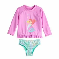 Disney/Jumping Beans Disney's The Little Mermaid Ariel Toddler Girl Rashguard Top & Bottoms Swimsuit Set By Jumping Beans®