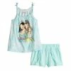 Disney/Jumping Beans Girls 4-12 Disney Princesses "Best Friends" Mulan & Belle Tie Shoulder Tank Top & Pompom Shorts Set Jumping Beans®