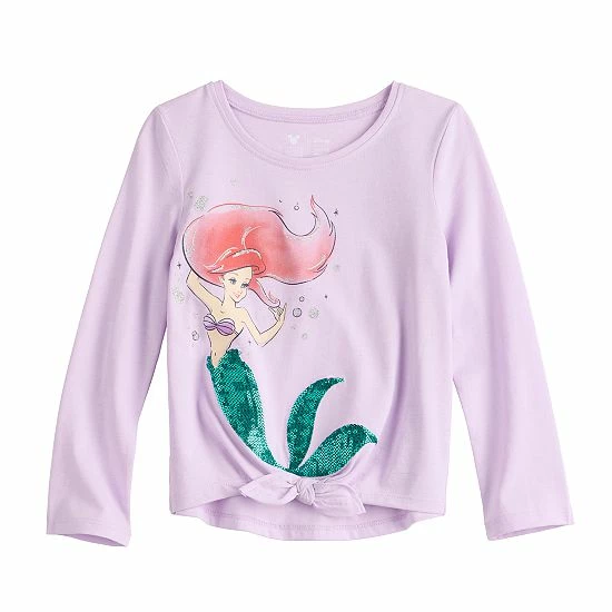 Disney/Jumping Beans Disney's The Little Mermaid Ariel Girls 4-12 Tie-Front Tee By Jumping Beans® 3 Disney/Jumping Beans Disney's The Little Mermaid Ariel Girls 4-12 Tie-Front Tee By Jumping Beans®