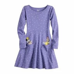 Disney/Jumping Beans Disney's Minnie Mouse & Daisy Duck Girls 4-12 Polka Dot Long Sleeve Skater Dress By Jumping Beans®