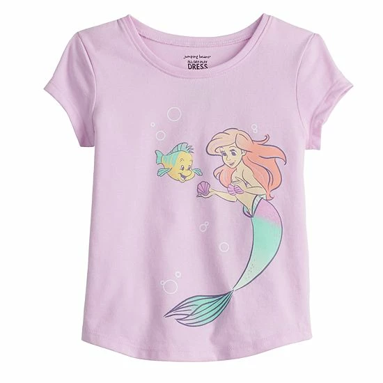 Disney/Jumping Beans Toddler Girl Disney The Little Mermaid Ariel & Flounder Shirttail Graphic Tee By Jumping Beans® 3 Disney/Jumping Beans Toddler Girl Disney The Little Mermaid Ariel & Flounder Shirttail Graphic Tee By Jumping Beans®