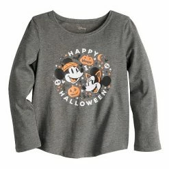 Disney/Jumping Beans Toddler Girl Disney Mickey Mouse & Minnie Mouse "Happy Halloween" Long Sleeve Graphic Tee By Jumping Beans®