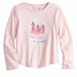 Disney/Jumping Beans Disney Princesses Girls 4-12 Shirttail Tee By Jumping Beans® Snowglobe Pink -Disney/Jumping Beans shop unnamed file 79